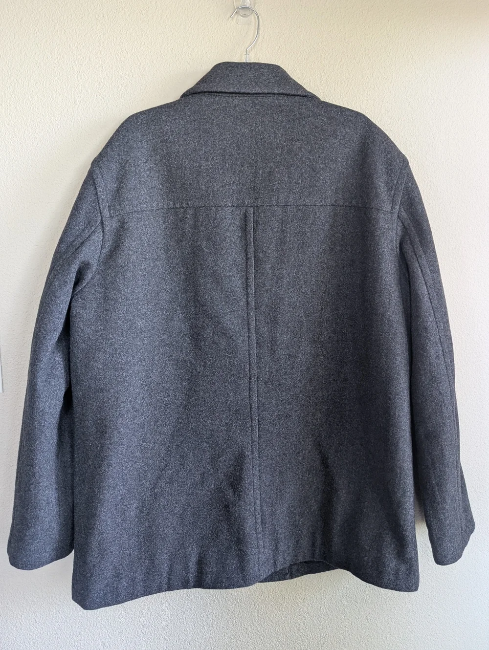 J. Crew Size XL Men’s Dark Charcoal Wool Pea Coat